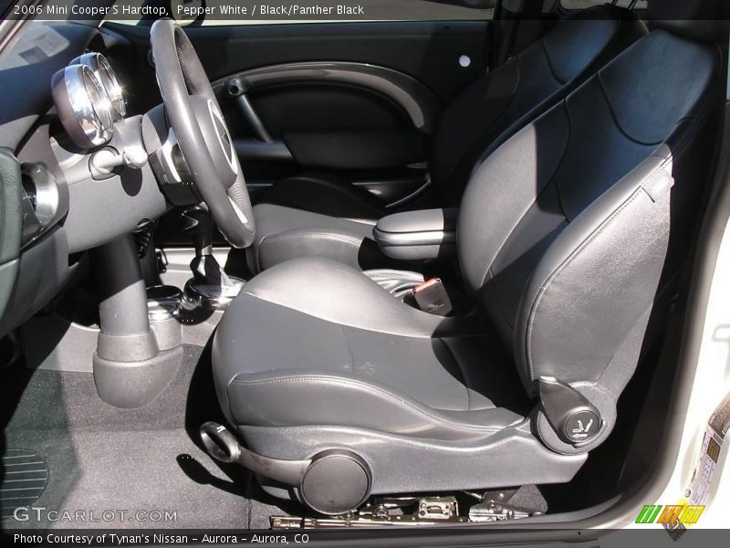 Pepper White / Black/Panther Black 2006 Mini Cooper S Hardtop