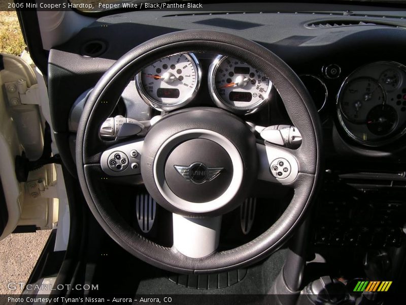 Pepper White / Black/Panther Black 2006 Mini Cooper S Hardtop