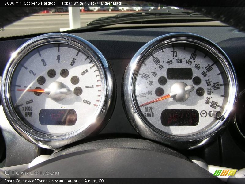 Pepper White / Black/Panther Black 2006 Mini Cooper S Hardtop