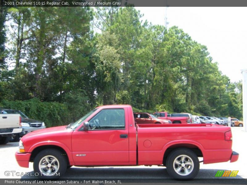 Victory Red / Medium Gray 2001 Chevrolet S10 LS Regular Cab