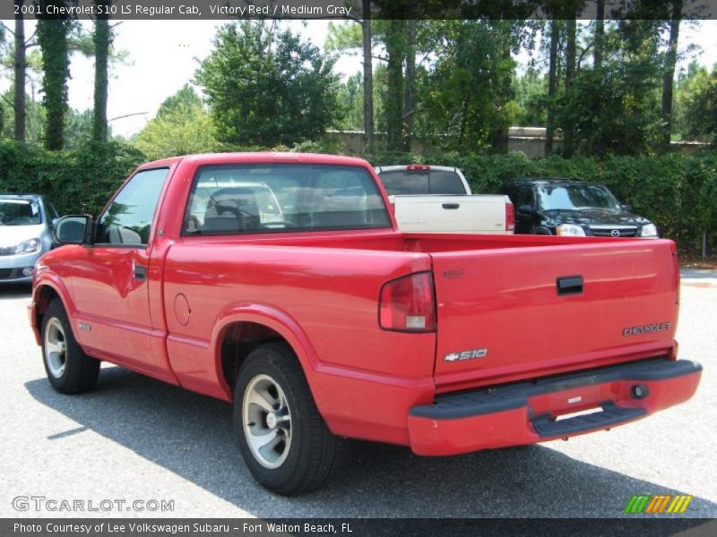 Victory Red / Medium Gray 2001 Chevrolet S10 LS Regular Cab