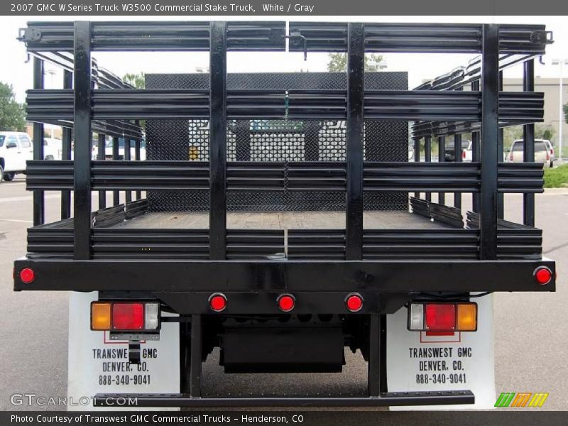 White / Gray 2007 GMC W Series Truck W3500 Commercial Stake Truck