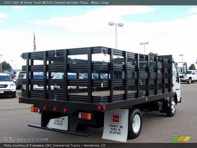 White / Gray 2007 GMC W Series Truck W3500 Commercial Stake Truck