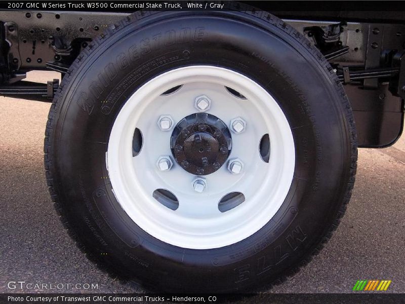 White / Gray 2007 GMC W Series Truck W3500 Commercial Stake Truck