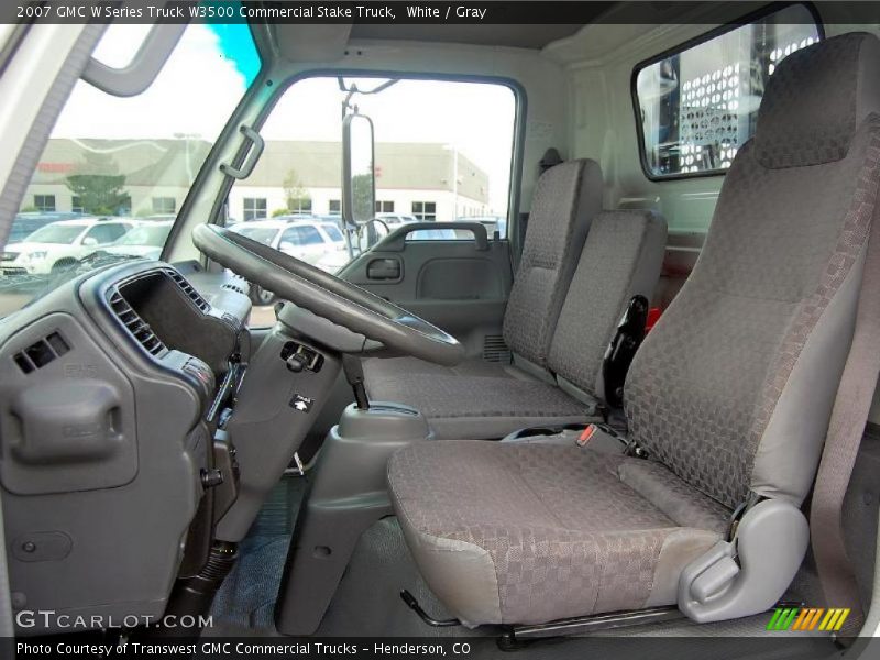 White / Gray 2007 GMC W Series Truck W3500 Commercial Stake Truck