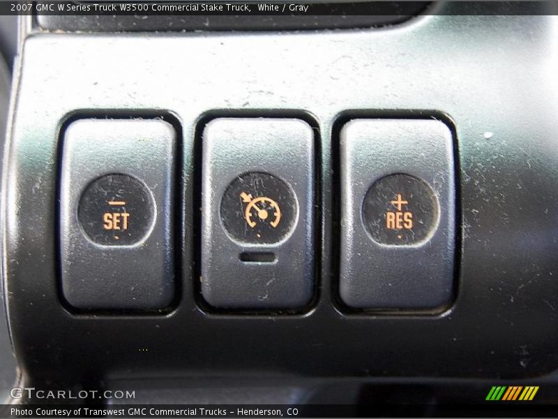 White / Gray 2007 GMC W Series Truck W3500 Commercial Stake Truck