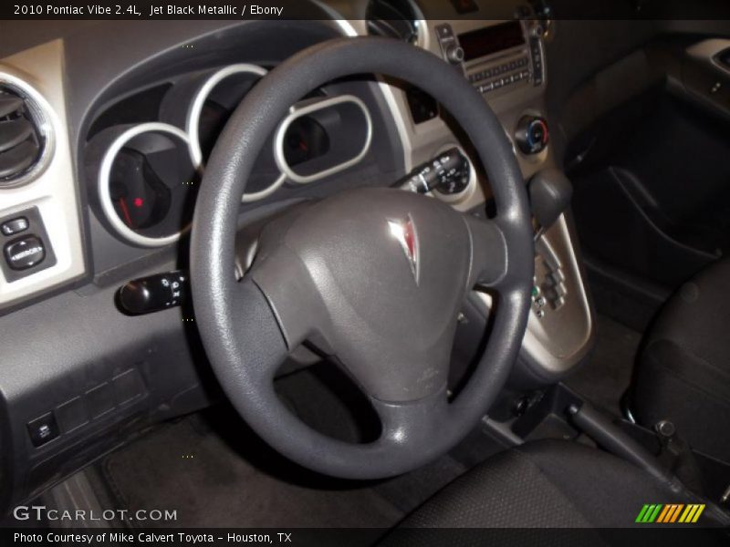 Jet Black Metallic / Ebony 2010 Pontiac Vibe 2.4L