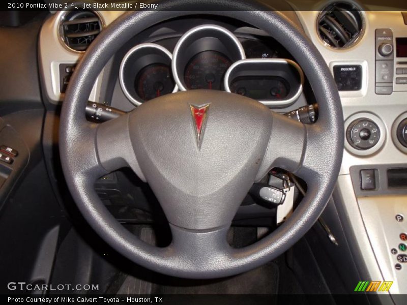 Jet Black Metallic / Ebony 2010 Pontiac Vibe 2.4L