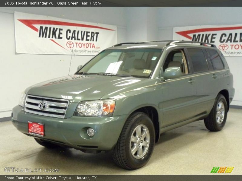 Oasis Green Pearl / Ivory 2005 Toyota Highlander V6