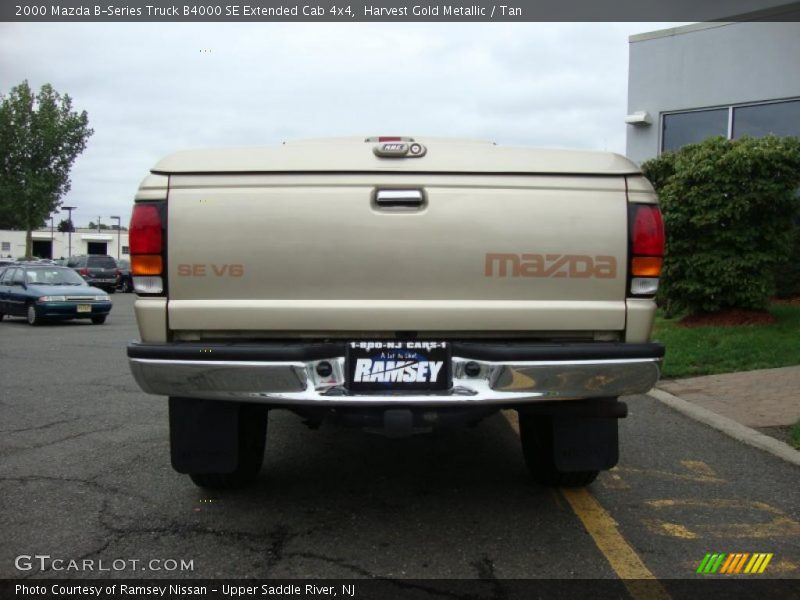 Harvest Gold Metallic / Tan 2000 Mazda B-Series Truck B4000 SE Extended Cab 4x4