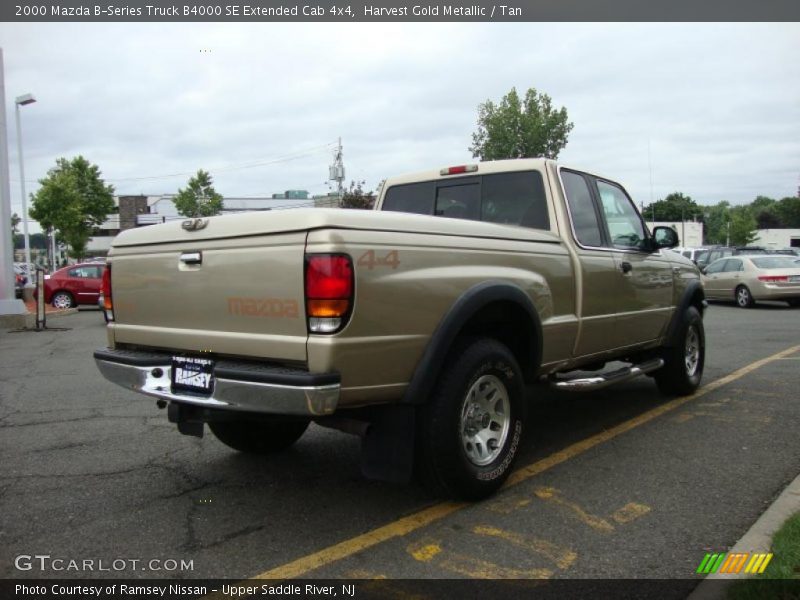 Harvest Gold Metallic / Tan 2000 Mazda B-Series Truck B4000 SE Extended Cab 4x4