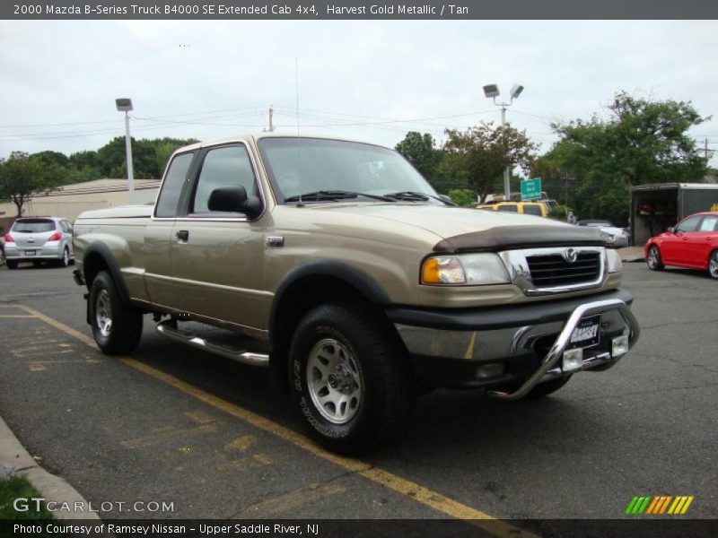 Harvest Gold Metallic / Tan 2000 Mazda B-Series Truck B4000 SE Extended Cab 4x4