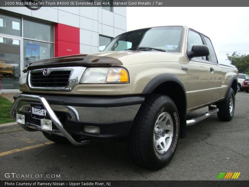 Harvest Gold Metallic / Tan 2000 Mazda B-Series Truck B4000 SE Extended Cab 4x4