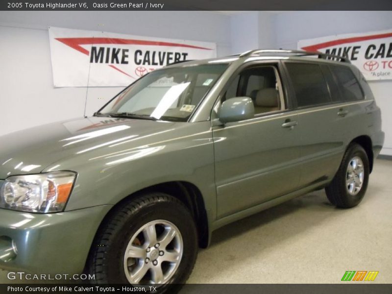 Oasis Green Pearl / Ivory 2005 Toyota Highlander V6