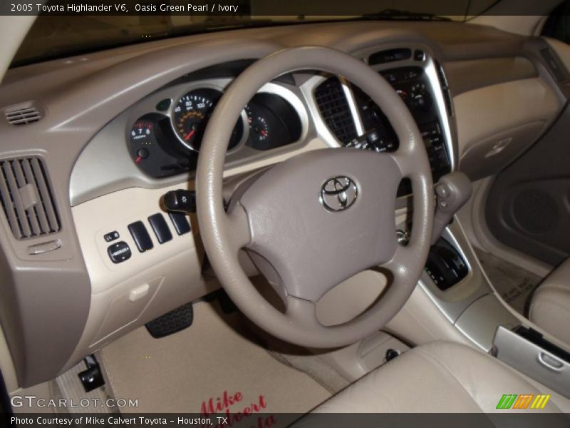 Oasis Green Pearl / Ivory 2005 Toyota Highlander V6