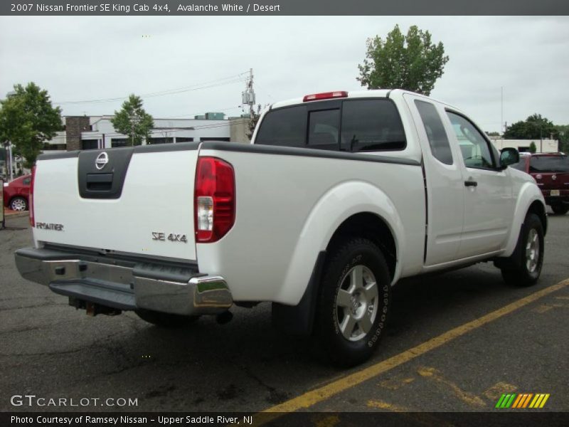 Avalanche White / Desert 2007 Nissan Frontier SE King Cab 4x4