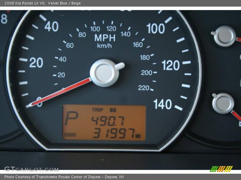 Velvet Blue / Beige 2008 Kia Rondo LX V6