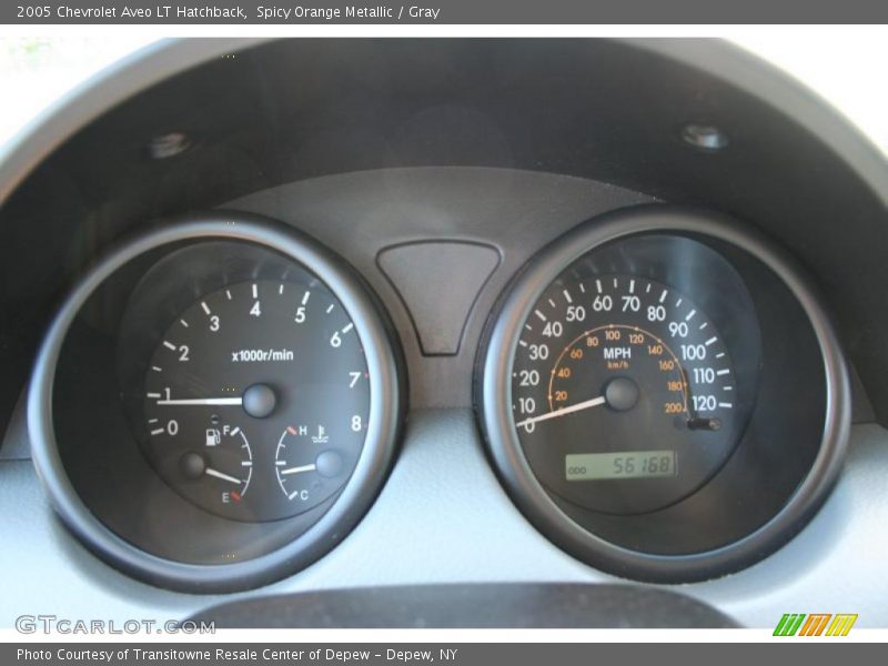 Spicy Orange Metallic / Gray 2005 Chevrolet Aveo LT Hatchback