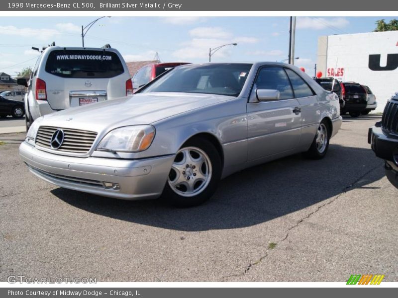 Brilliant Silver Metallic / Grey 1998 Mercedes-Benz CL 500