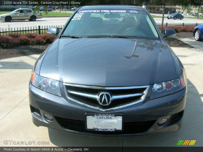Carbon Gray Pearl / Ebony 2008 Acura TSX Sedan