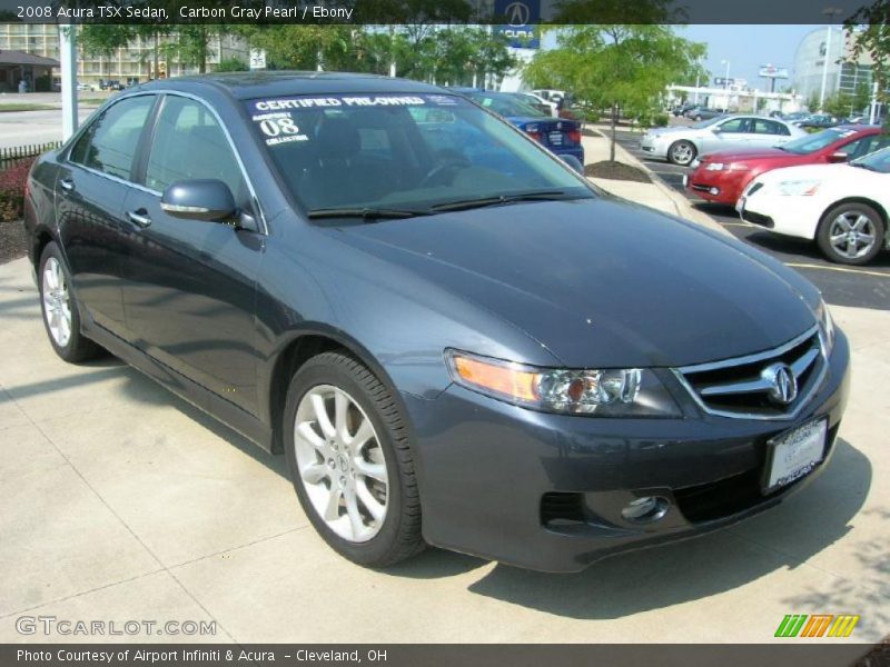 Carbon Gray Pearl / Ebony 2008 Acura TSX Sedan