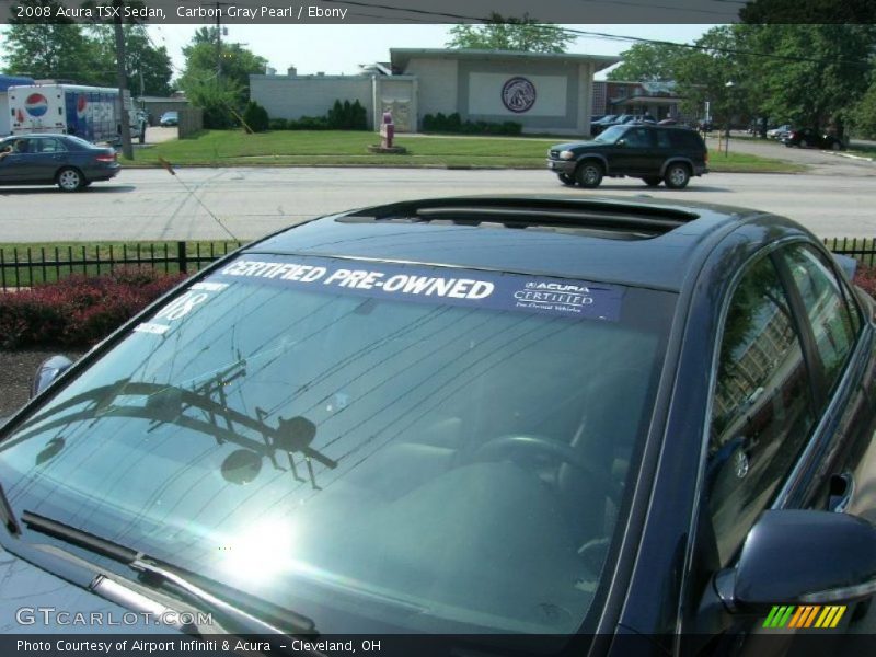 Carbon Gray Pearl / Ebony 2008 Acura TSX Sedan