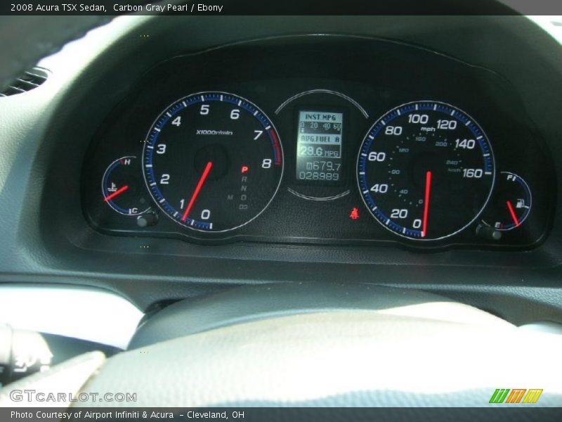 Carbon Gray Pearl / Ebony 2008 Acura TSX Sedan