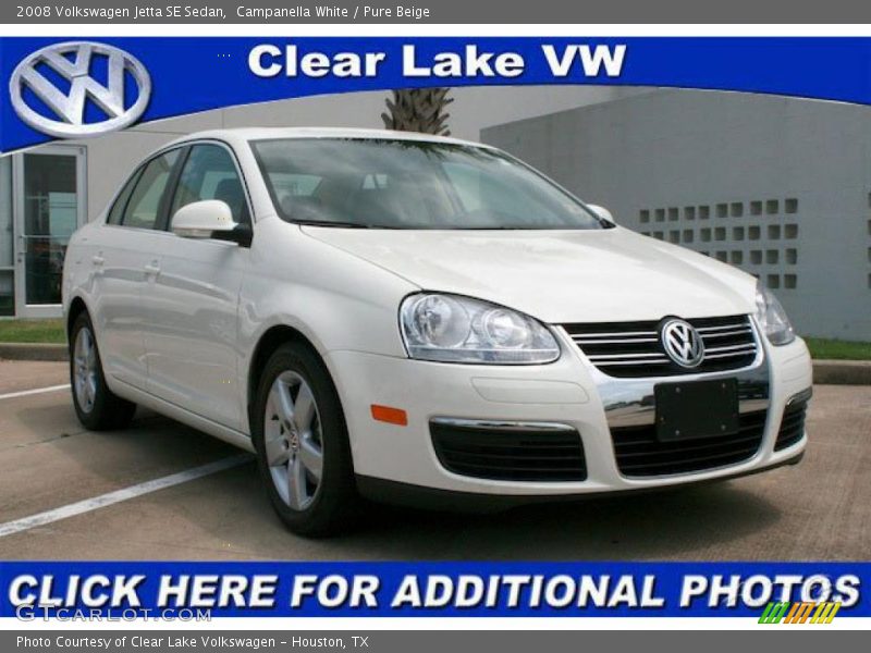 Campanella White / Pure Beige 2008 Volkswagen Jetta SE Sedan
