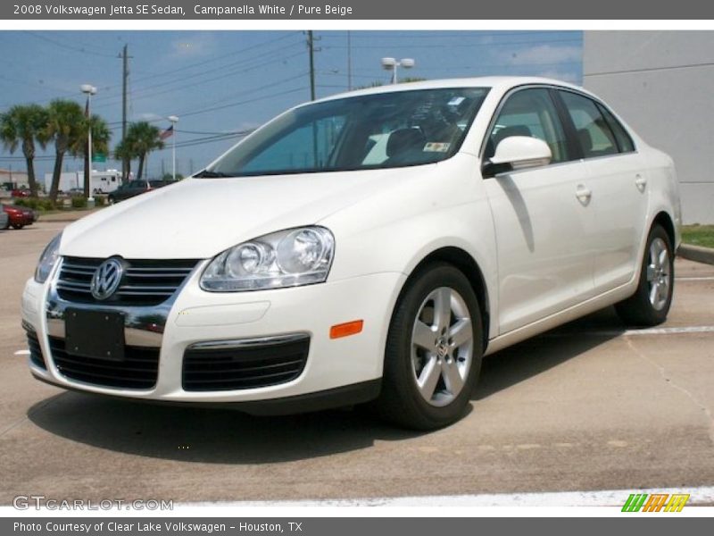 Campanella White / Pure Beige 2008 Volkswagen Jetta SE Sedan