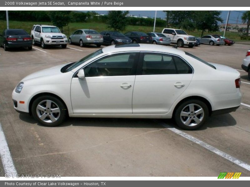 Campanella White / Pure Beige 2008 Volkswagen Jetta SE Sedan