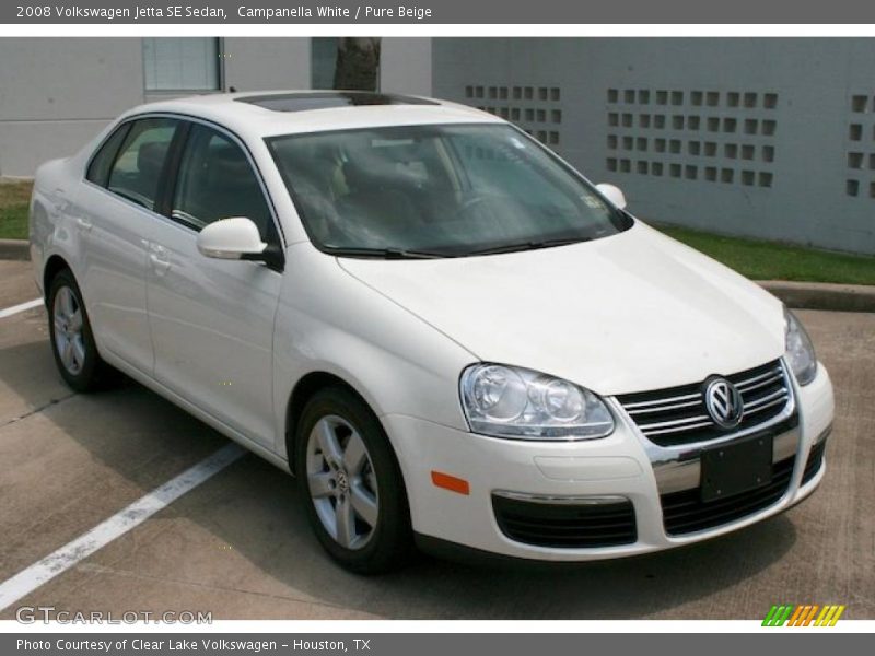 Campanella White / Pure Beige 2008 Volkswagen Jetta SE Sedan