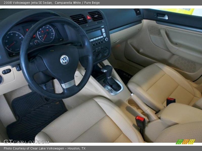 Campanella White / Pure Beige 2008 Volkswagen Jetta SE Sedan