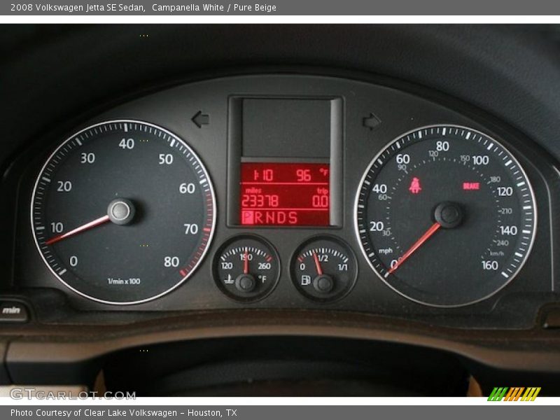 Campanella White / Pure Beige 2008 Volkswagen Jetta SE Sedan