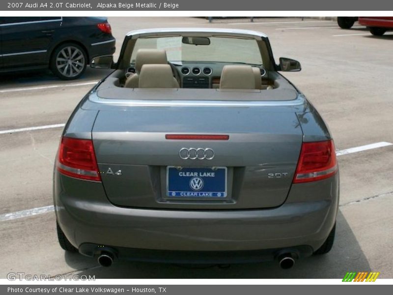 Alpaka Beige Metallic / Beige 2007 Audi A4 2.0T Cabriolet