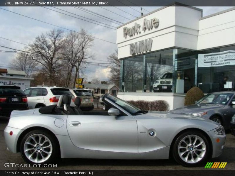 Titanium Silver Metallic / Black 2005 BMW Z4 2.5i Roadster