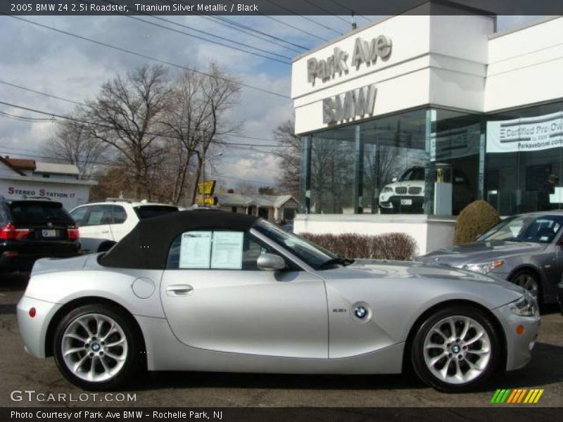 Titanium Silver Metallic / Black 2005 BMW Z4 2.5i Roadster