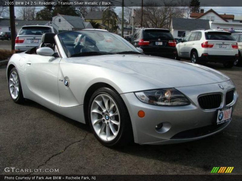 Titanium Silver Metallic / Black 2005 BMW Z4 2.5i Roadster