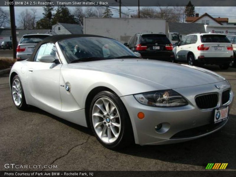 Titanium Silver Metallic / Black 2005 BMW Z4 2.5i Roadster