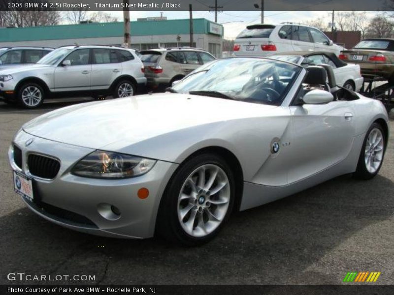 Titanium Silver Metallic / Black 2005 BMW Z4 2.5i Roadster