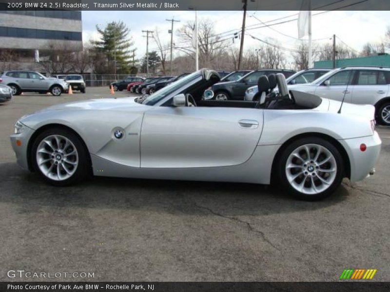 Titanium Silver Metallic / Black 2005 BMW Z4 2.5i Roadster