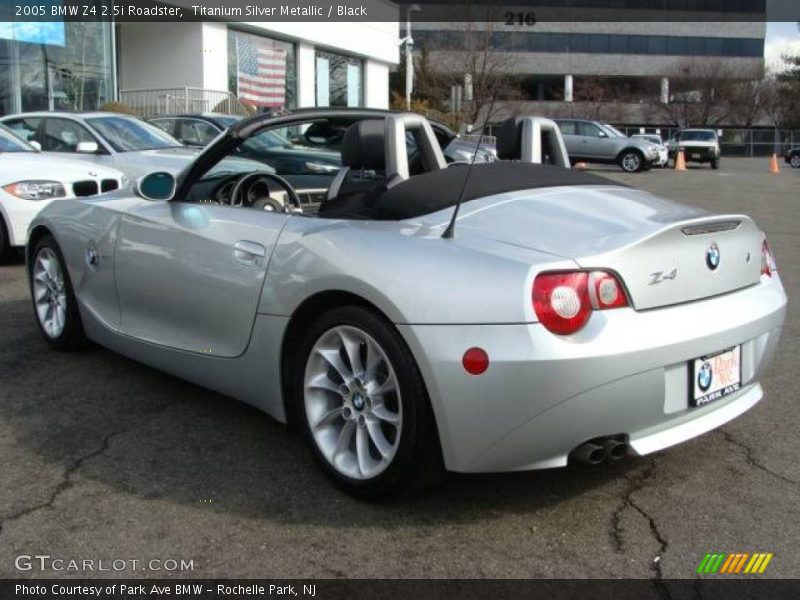 Titanium Silver Metallic / Black 2005 BMW Z4 2.5i Roadster