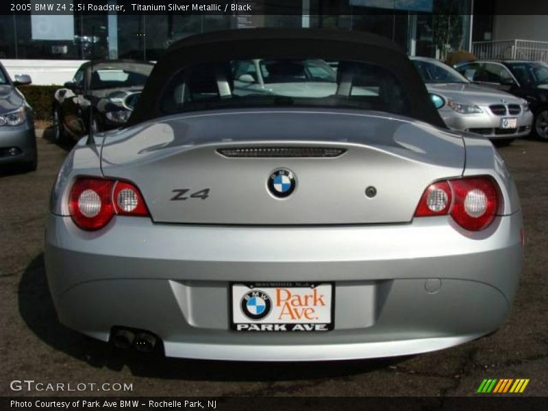 Titanium Silver Metallic / Black 2005 BMW Z4 2.5i Roadster