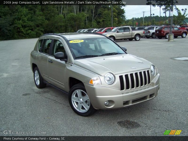 Light Sandstone Metallic / Dark Slate Gray/Medium Slate Gray 2009 Jeep Compass Sport