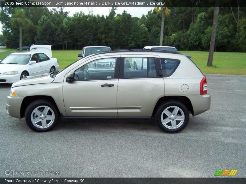Light Sandstone Metallic / Dark Slate Gray/Medium Slate Gray 2009 Jeep Compass Sport