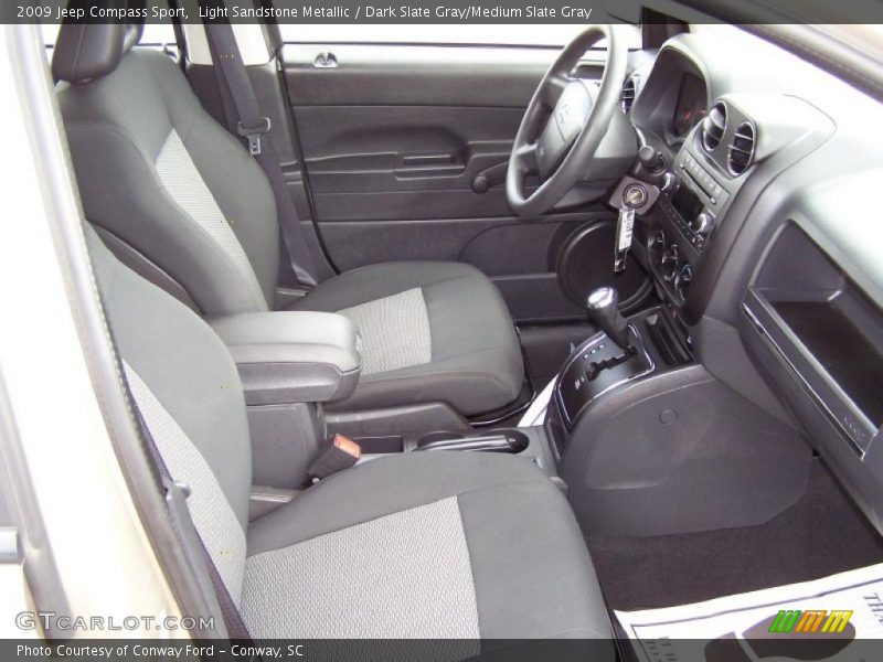 Light Sandstone Metallic / Dark Slate Gray/Medium Slate Gray 2009 Jeep Compass Sport