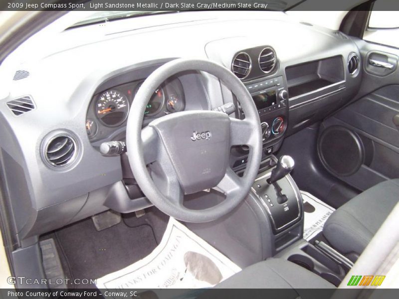 Light Sandstone Metallic / Dark Slate Gray/Medium Slate Gray 2009 Jeep Compass Sport
