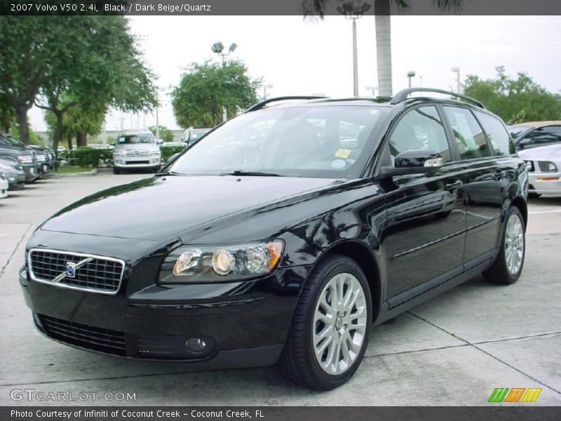 Black / Dark Beige/Quartz 2007 Volvo V50 2.4i