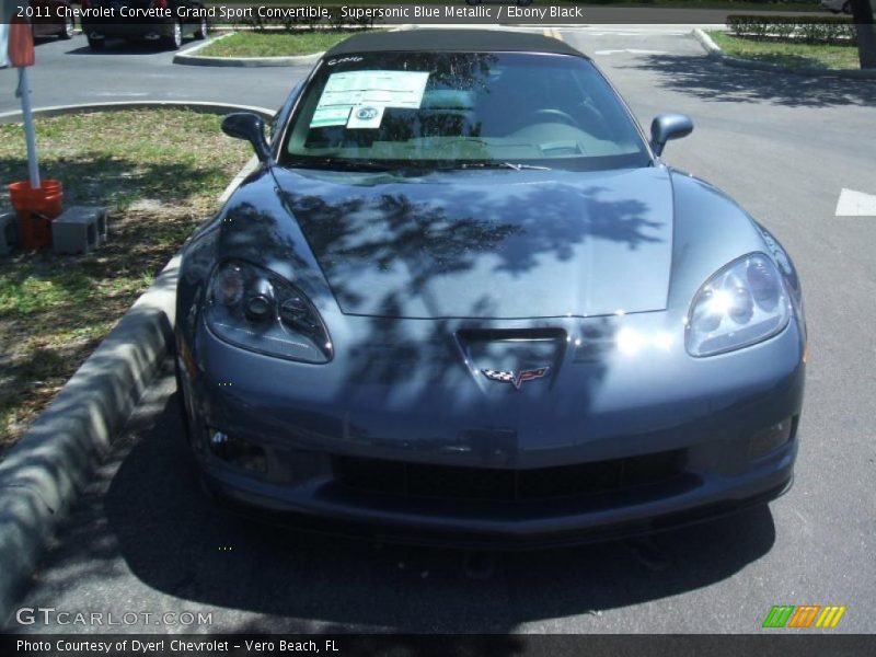 Supersonic Blue Metallic / Ebony Black 2011 Chevrolet Corvette Grand Sport Convertible