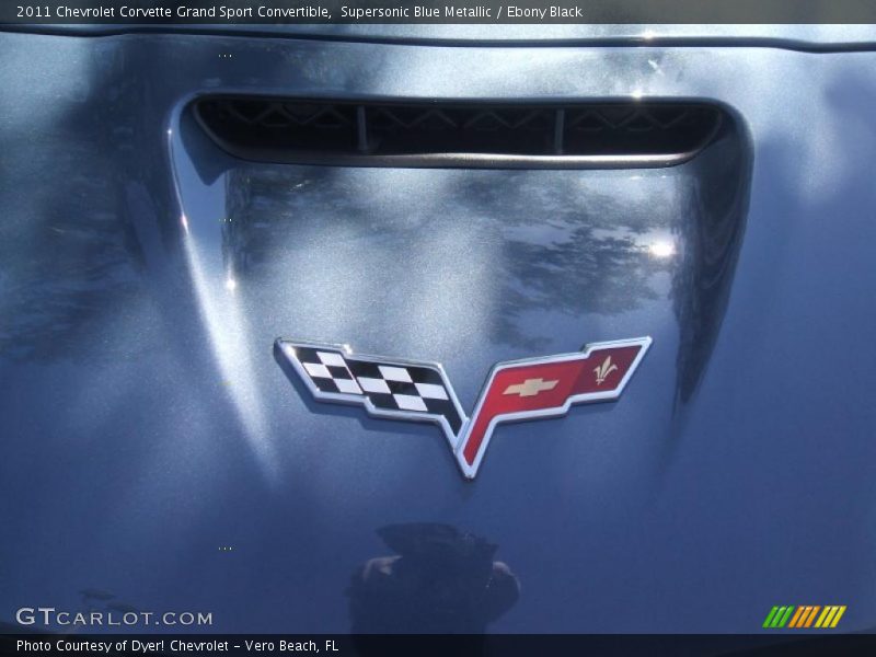 Supersonic Blue Metallic / Ebony Black 2011 Chevrolet Corvette Grand Sport Convertible