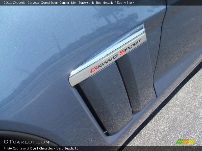 Supersonic Blue Metallic / Ebony Black 2011 Chevrolet Corvette Grand Sport Convertible